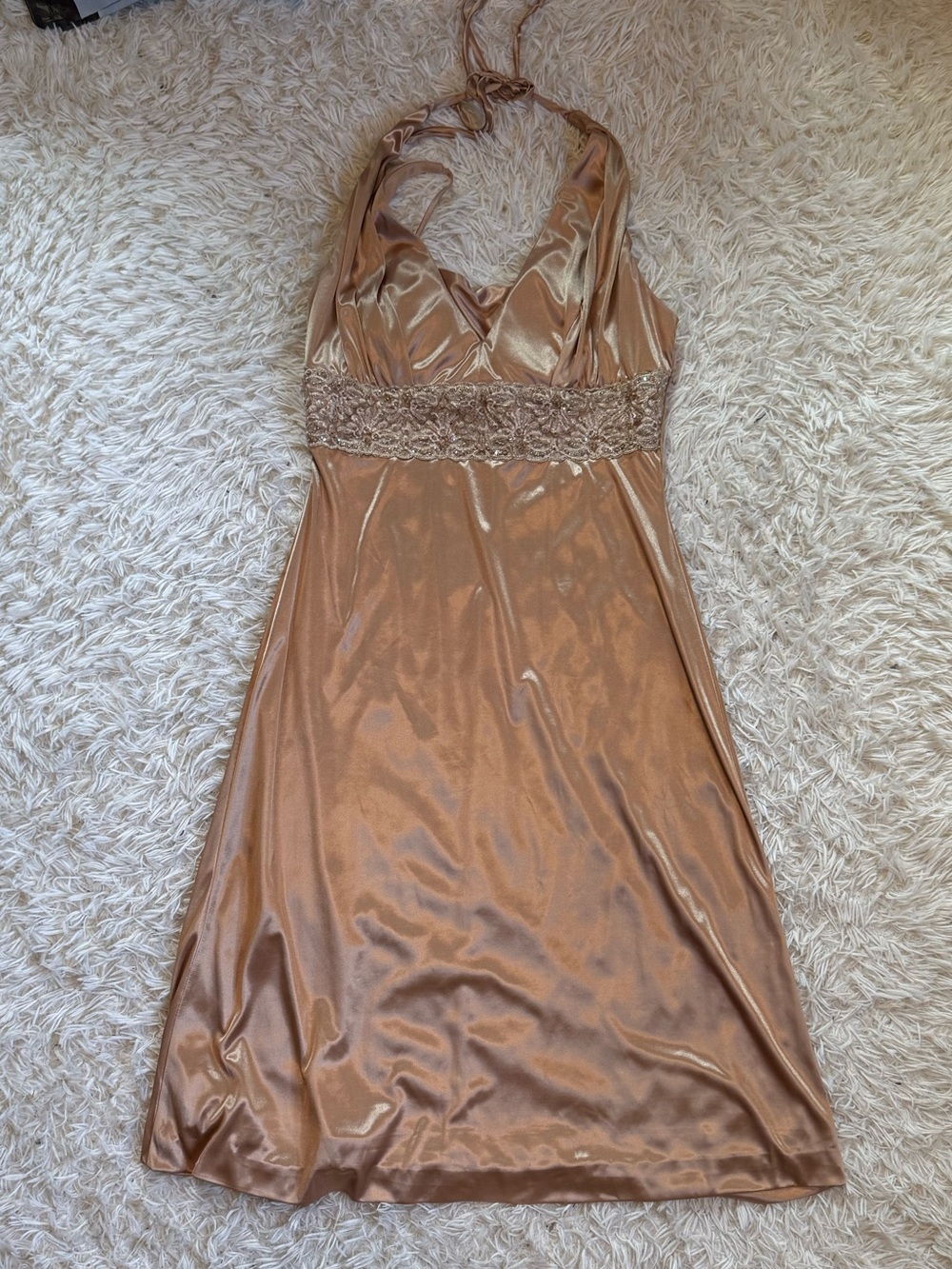 City of Triangles Gold Formal Dress